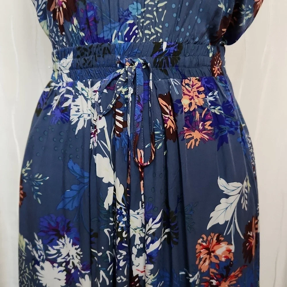 Floral Smocked Waist Spaghetti Strap Jumpsuit